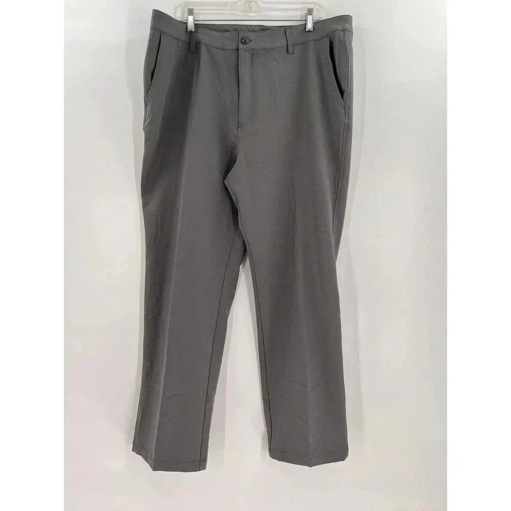 Chase54 Dress Pants Men's Size 38X30 GRAY Slash Pocket Flat Front Casual NEW TAG
